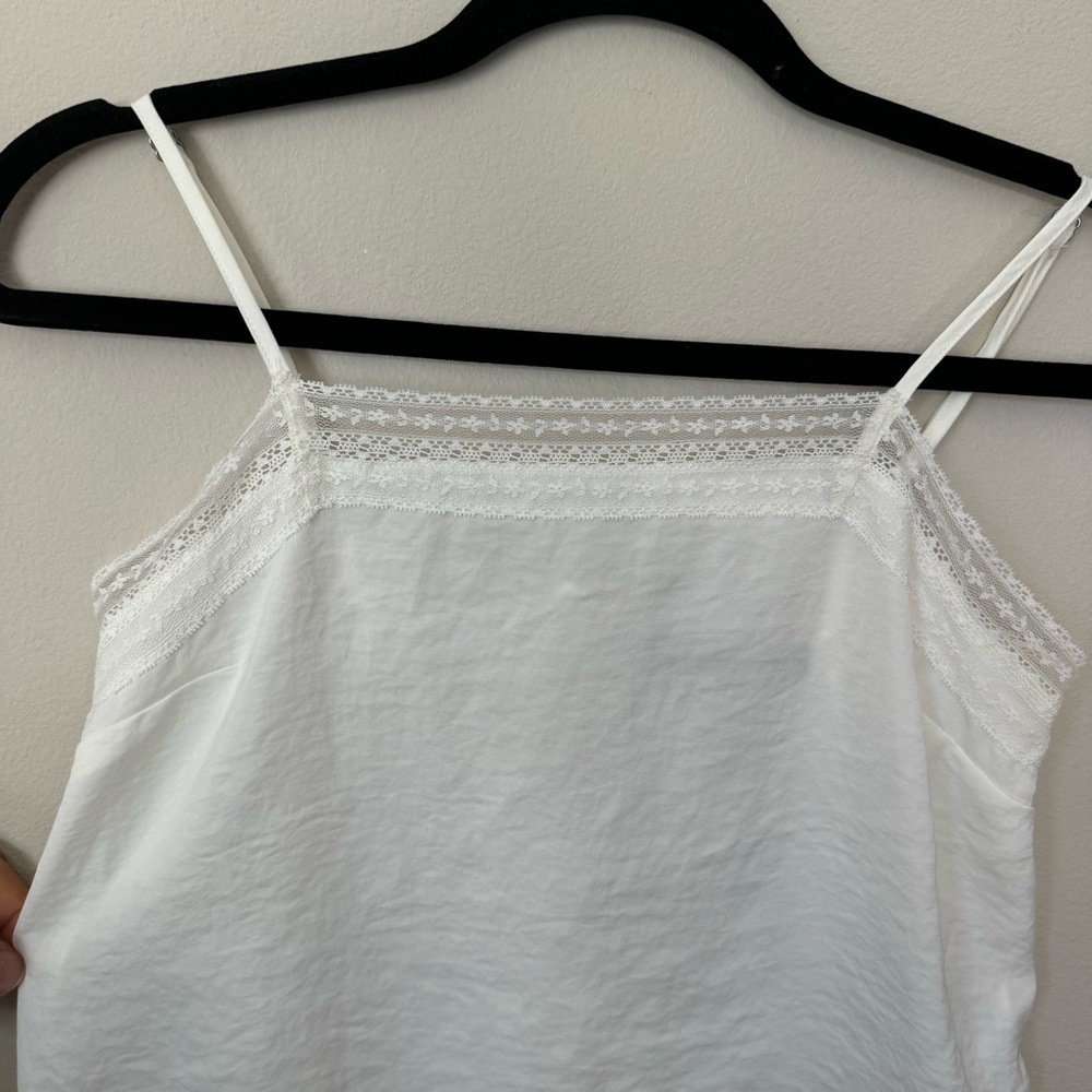 Abercrombie and Fitch White Lacy Camisole
